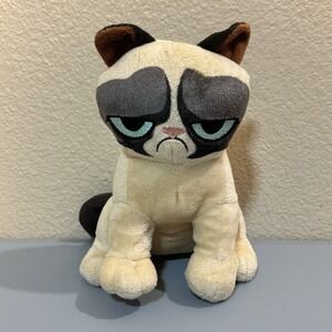 Grumpy Cat Plush Stuffed Animal Kids Fun Tan Brown Kitty 7"‎ Icon Collectible
